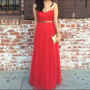 Jenny yoo annabelle convertable dress in red
